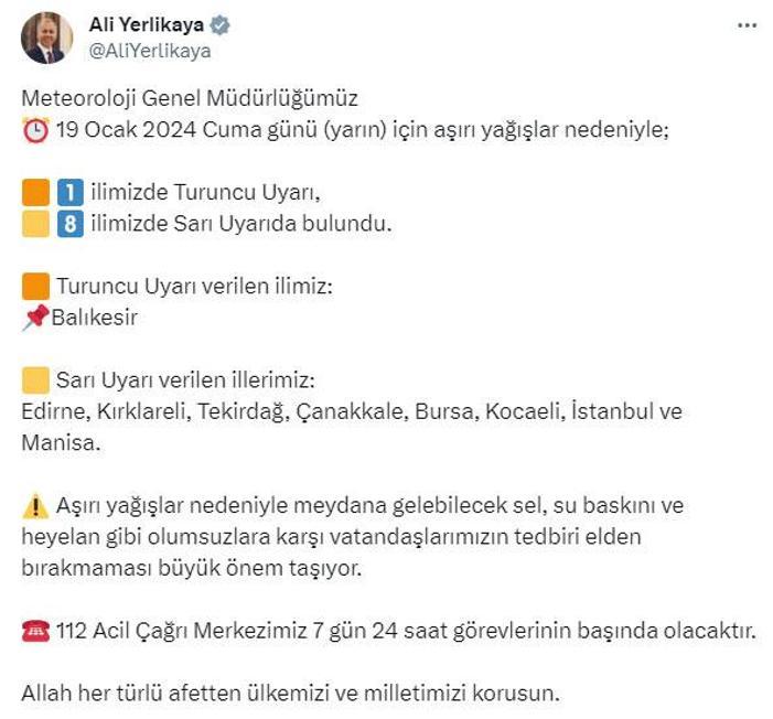 Son dakika... Meteoroloji, AKOM, valilik ve bakanlık uyardı! Saatler sonra başlıyor