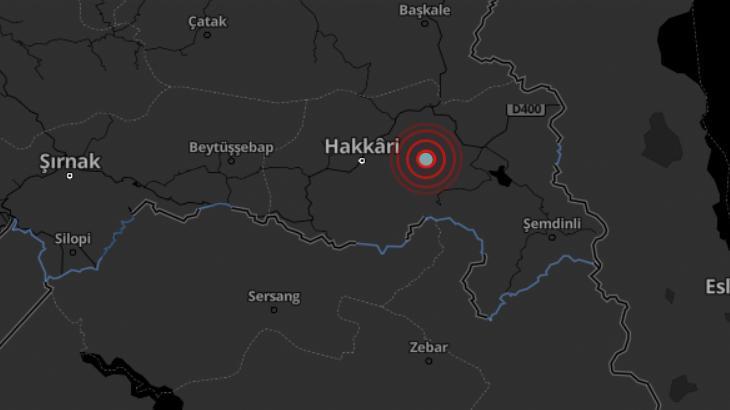 Hakkari’de 3.9 büyüklüğünde deprem