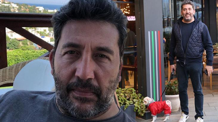Emre Kınay provaya köpeğiyle geldi