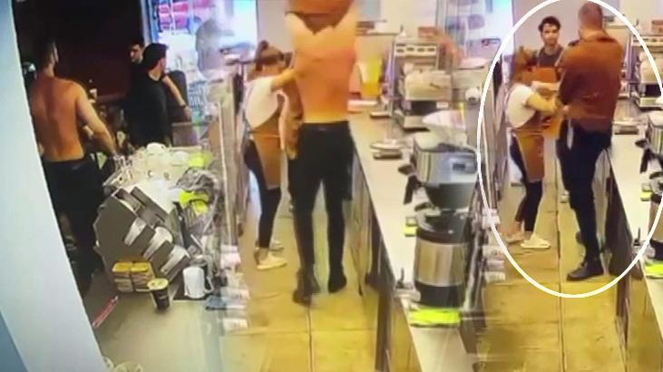 Baristaya gülücük dayağı! Tişörtünü çıkarıp dövdü