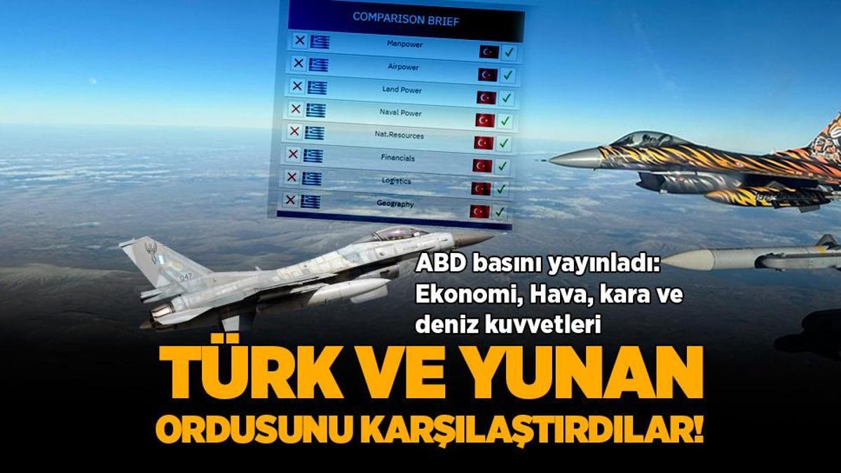 Türk ve Yunan ordularını karşılaştırdılar! ABD basını yayınladı: Ekonomi, hava, kara ve deniz kuvvetleri