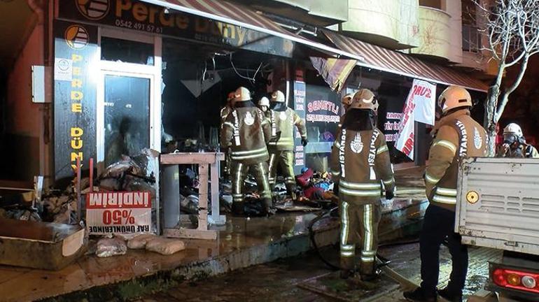 Pendik'te iş yerinde çıkan yangın kontrol altında