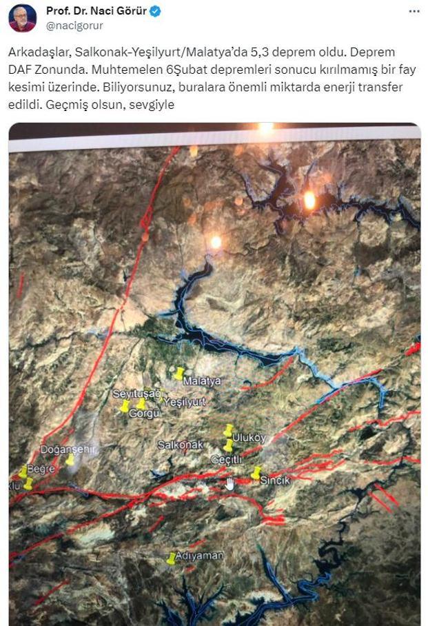 Malatya'da 5.2 büyüklüğünde deprem! Naci Görür’den 'kırılmamış fay' açıklaması