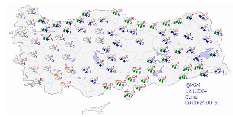 Meteoroloji'den sarı ve turuncu kodlu uyarılar: 7 ile dikkat! Yoğun kar yağışı bekleniyor