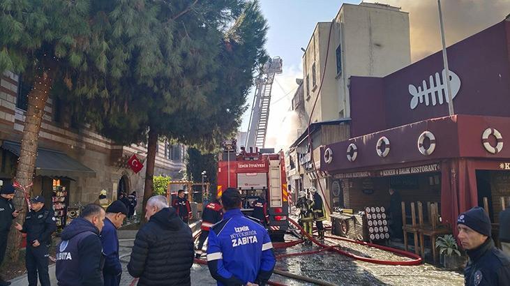 İzmir'de tarihi Kemeraltı Çarşısı'nda yangın çıktı