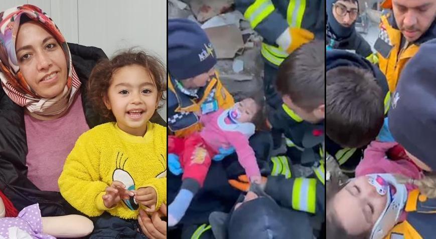 Hatice enkazdan 3 saatte minik kızı 72 saat sonra çıkarıldı