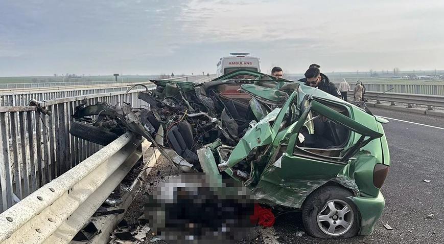 Tekirdağ’da feci kaza! Sürücü hayatını kaybetti