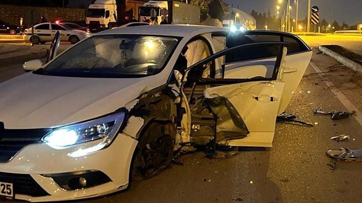 İki otomobilin çarpıştığı kazada 4 kişi yaralandı