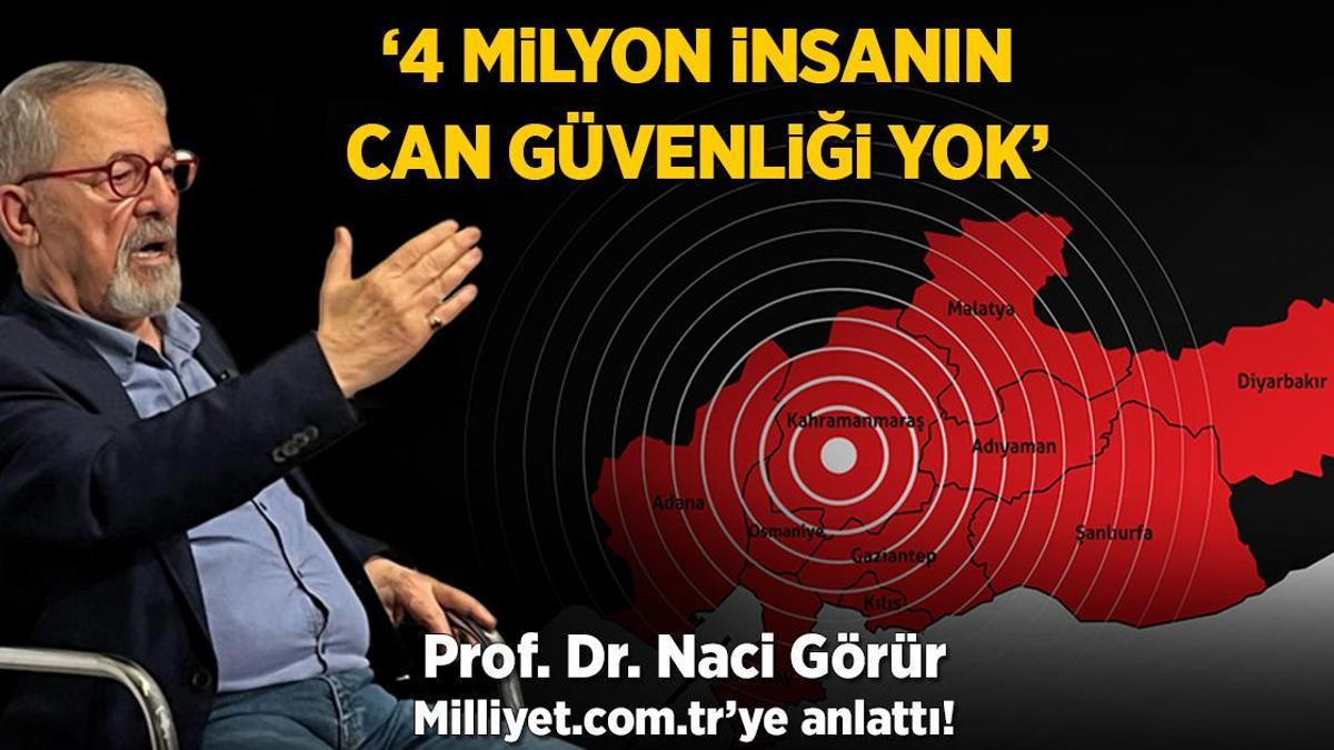 Prof. Dr. Naci Görür Milliyet.com.tr’ye anlattı: 4 milyon insanın can güvenliği yok!