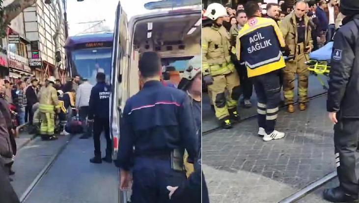 İstanbul’da tramvay yayaya çarptı