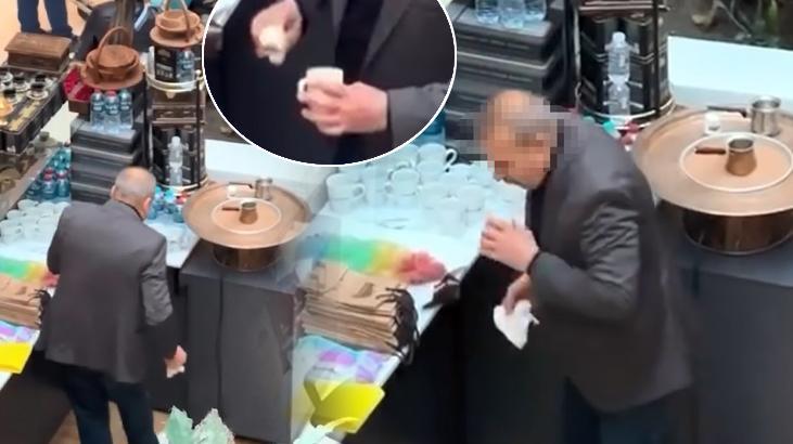 Kahve dükkanında mide bulandıran görüntü! Turist kaydedip, sosyal medyada paylaştı