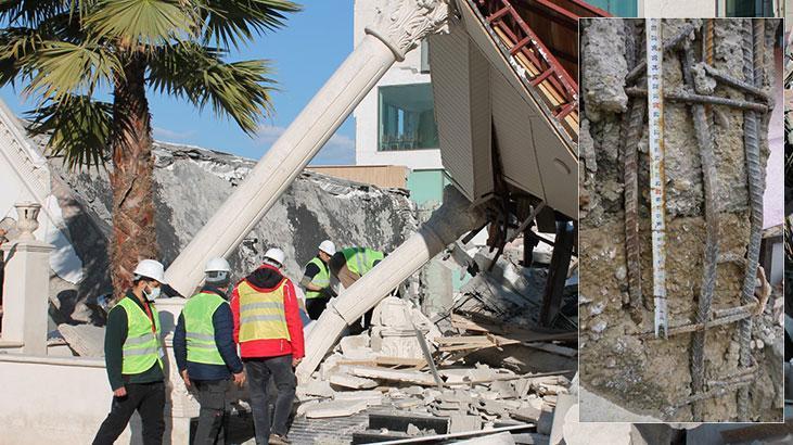 Hatay’da ağır hasar alan ve yıkılan binalarda etriye demiri eksikliği
