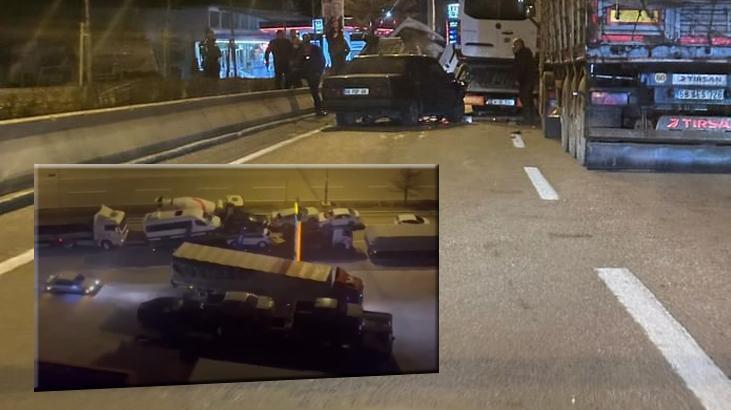 Ankara’da 4 otomobil ile TIR’ın karıştığı kaza