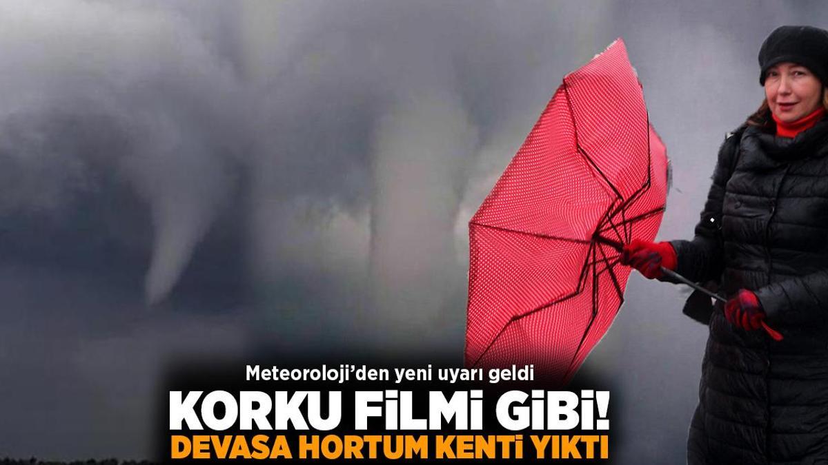 Son dakika… Korku filmi gibi! Devasa hortum bir kenti yıktı: Meteoroloji’den yeni uyarı geldi