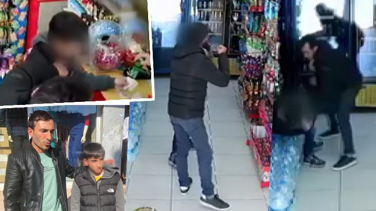 Esenyurt’ta bakkalda alışveriş yapan çocuğu hiç tanımadığı adam yerden yere vurdu