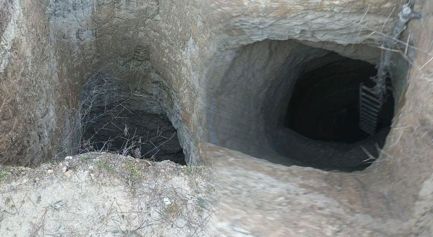 Şoke eden olay! Hızını alamayan defineciler 30 metre kuyu kazdı