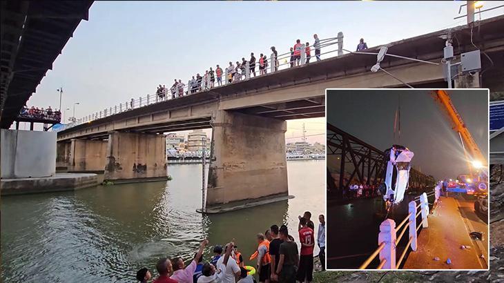 Yol verme tartışması can aldı! Aracıyla otomobile vurup köprüden nehre uçtu