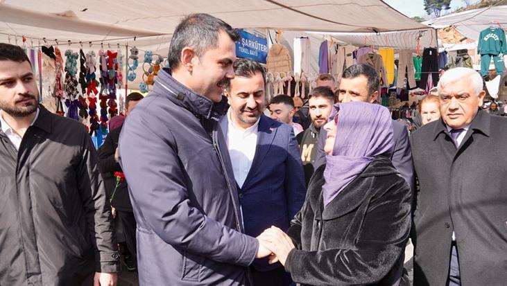 Murat Kurum’dan pazar ziyareti