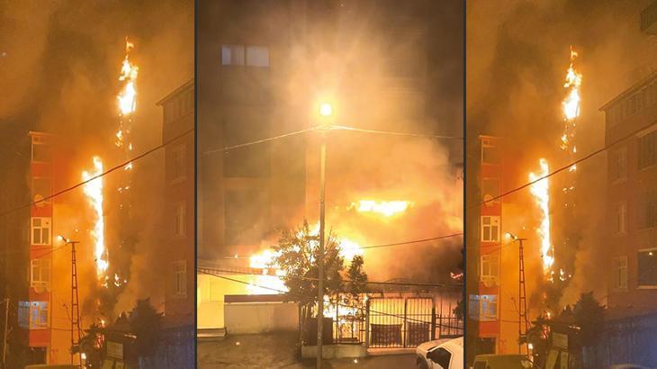 Eyüpsultan’da 6 katlı bina kül oldu