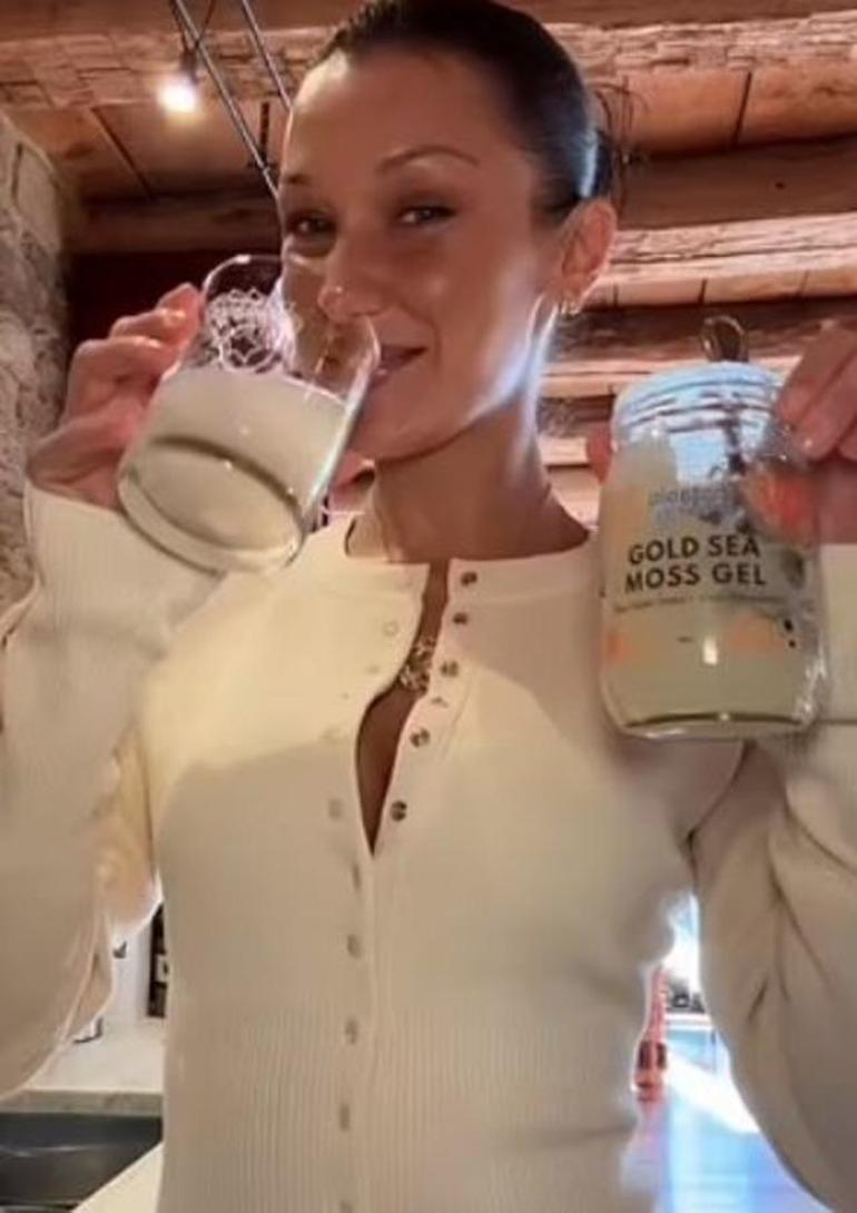 Bella Hadid'in güzellik rutini! 14 vitamin alıyor, deniz yosunu içiyor