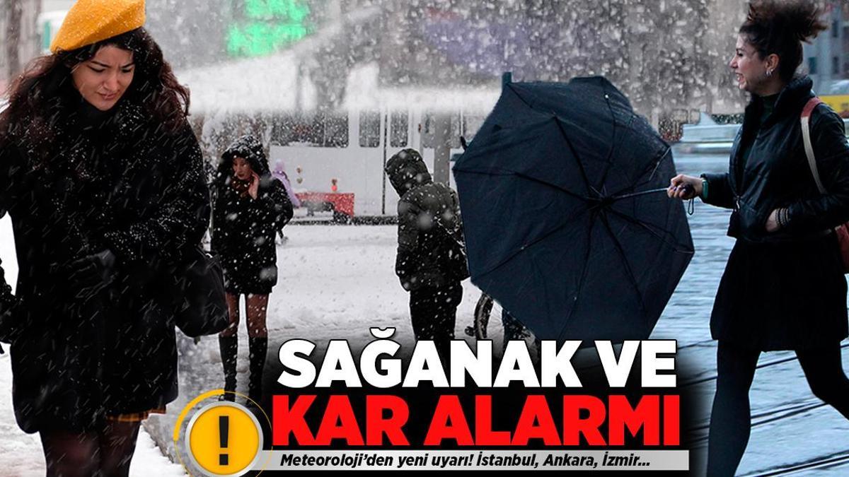 Son dakika… Meteoroloji’den yeni uyarı! Salı günü sağanak perşembe günü kar geliyor