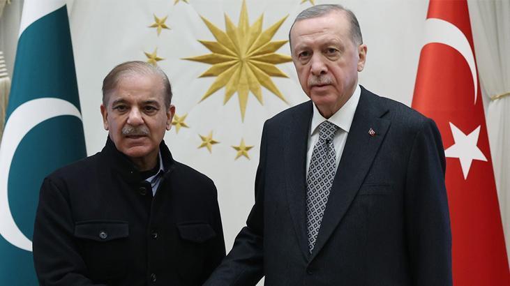Cumhurbaşkanı Erdoğan ile Pakistan Başbakanı Şahbaz Şerif görüştü! İşte masadaki konular…