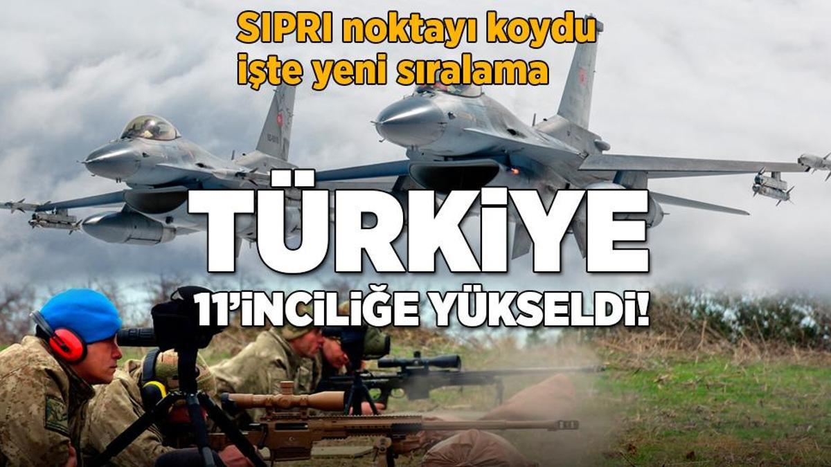 Türkiye 6 sıra birden yükseldi! SIPRI noktayı koydu, işte sıralama