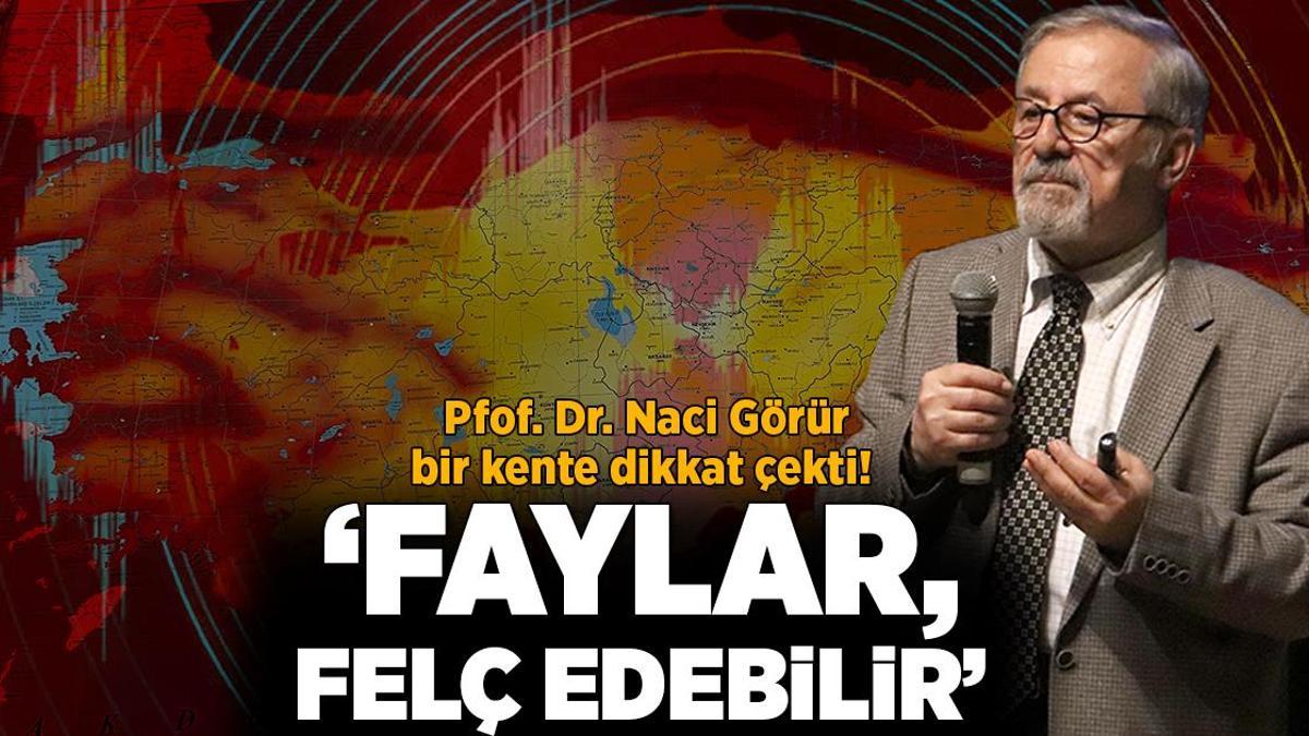 Prof. Dr. Naci Görür bir kente dikkat çekti! ‘Faylar, felç edebilir’