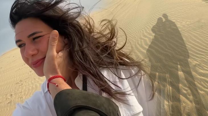 Sibil Çetinkaya ve Şükrü Özyıldız çölde aşk tazeledi