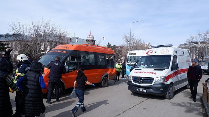 Erzurum’da trafik kazası: 14 kişi yaralandı