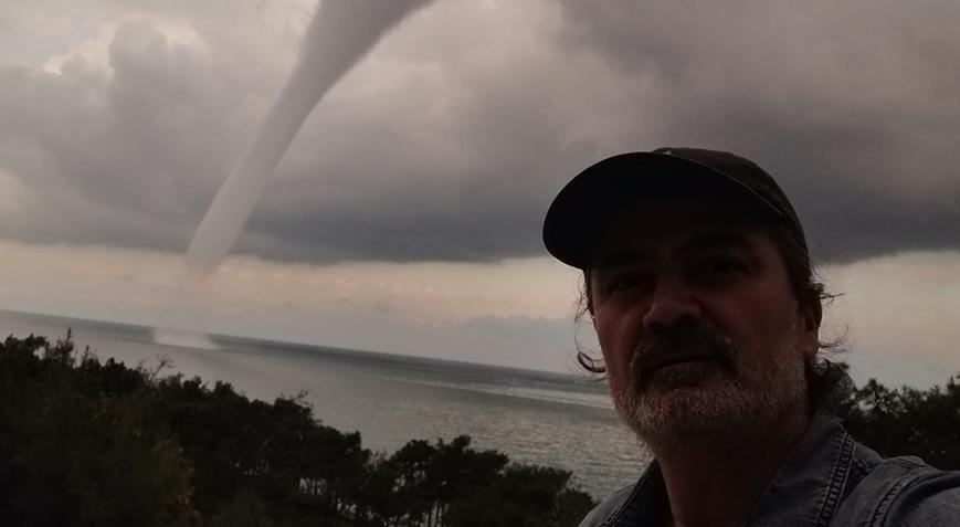 Antalya’da hortum! Cep telefonu kamerası ile böyle görüntülendi