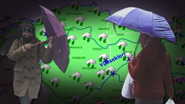 Meteoroloji son haritayı paylaştı! İşte saat saat yağışlı geçmesi beklenen yerler…
