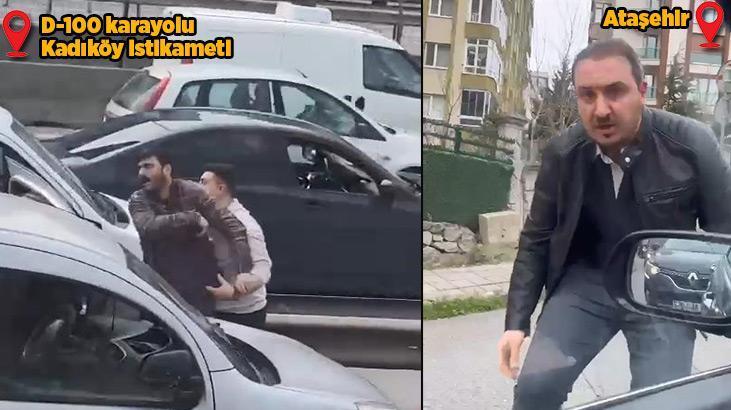 Tartıştığı sürücünün yolunu kesip tehdit etti