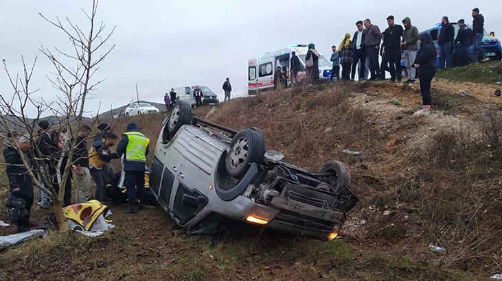 Malatya’da araç devrildi, 8 kişi yaralandı