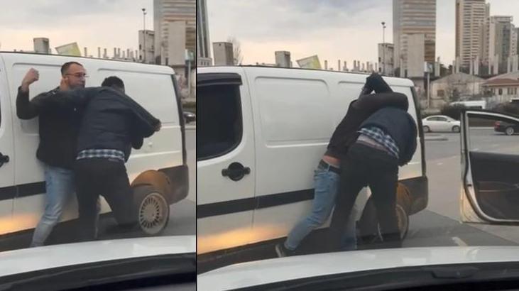 İstanbul’da yol verme kavgasında yumruklar havada uçuştu