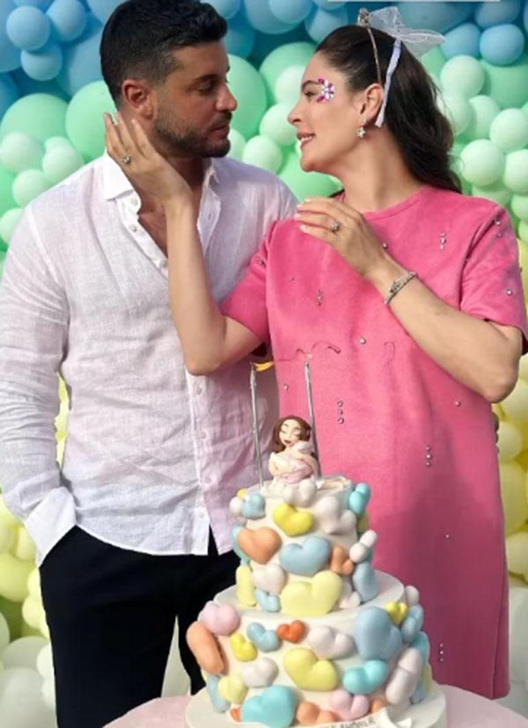 Yıldız Çağrı Atiksoy'dan hem doğum günü, hem baby shower partisi! 'Ömrümüz bir olsun'