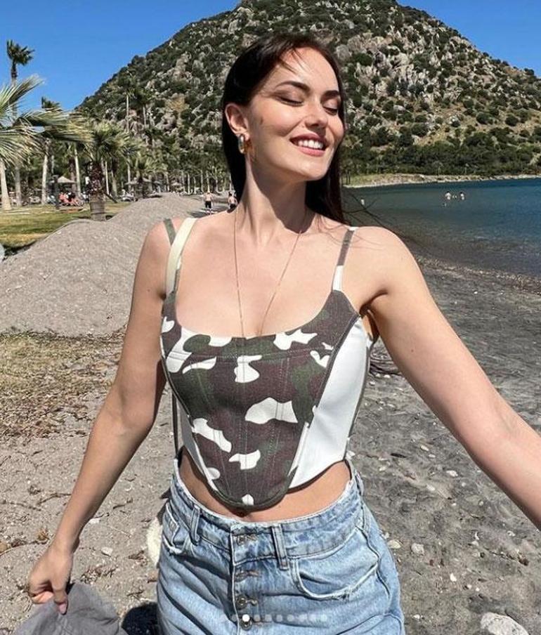 Fahriye Evcen'den yeni pozlar! 'Yaza Merhaba'