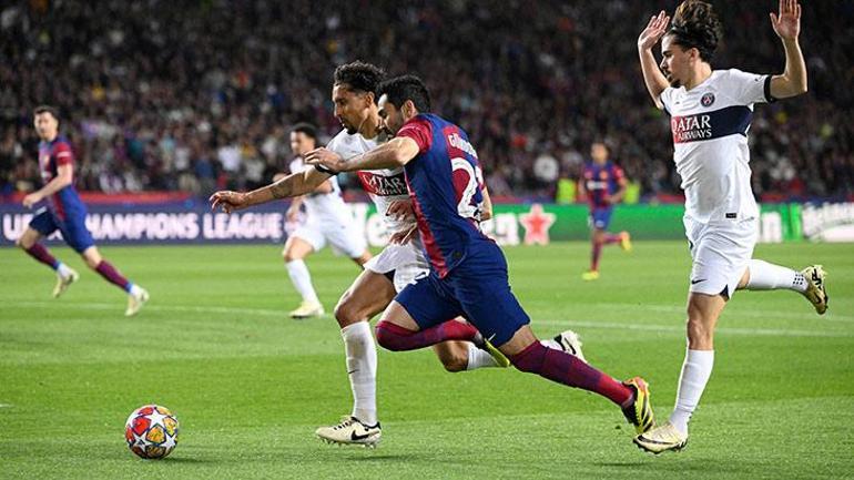 Barcelona-PSG maçında Araujo'dan olay hareket! İlkay Gündoğan tepki gösterdi