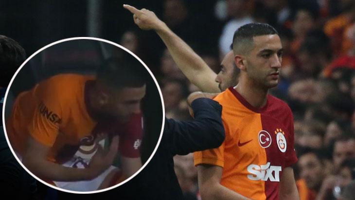 Galatasaray’da Hakim Ziyech’ten şok eden hareket! Kramponlarını fırlattı