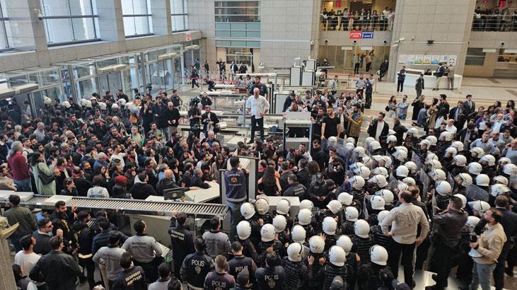 Çağlayan Adliyesi’nde Van gerginliği! Polis müdahale etti