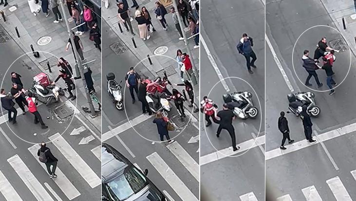 Nişantaşı’nda şok görüntü: Ortalık boks ringine döndü