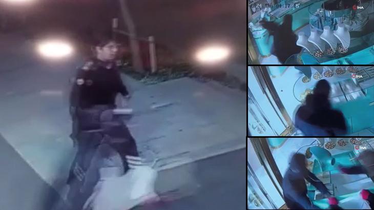 Milyonluk soygun yapan 4 kişin karşısına güvenlik çıktı! O anlar anbean kaydedildi