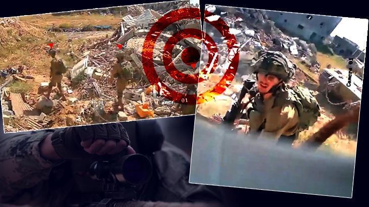 El Kassam Tugayları görüntüleri yayınladı! 14 İsrail askerini öldüren pusu