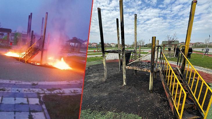 Bolu’da çocuk parkı kundaklandı! ‘Bunu yapanlar vatan hainidir’