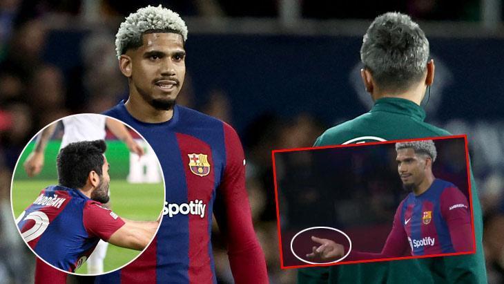 Barcelona-PSG maçında Araujo’dan olay hareket! İlkay Gündoğan tepki gösterdi
