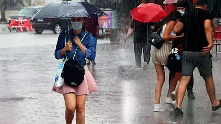 Meteoroloji yeni harita yayımladı! İller tek tek sayıldı! Kuvvetli yağış ve fırtına geliyor