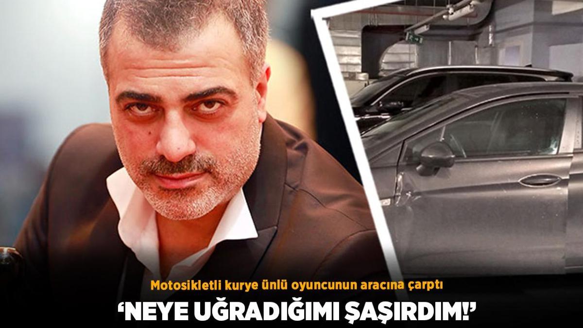 Sermiyan Midyat’ın aracına motosikletli kurye çarptı! ‘Neye uğradığımı şaşırdım’