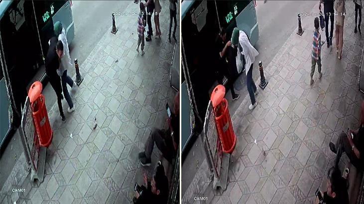 Karabük’te şaşkına çeviren olay! Minibüsten indiler üzerlerine taş yağdı