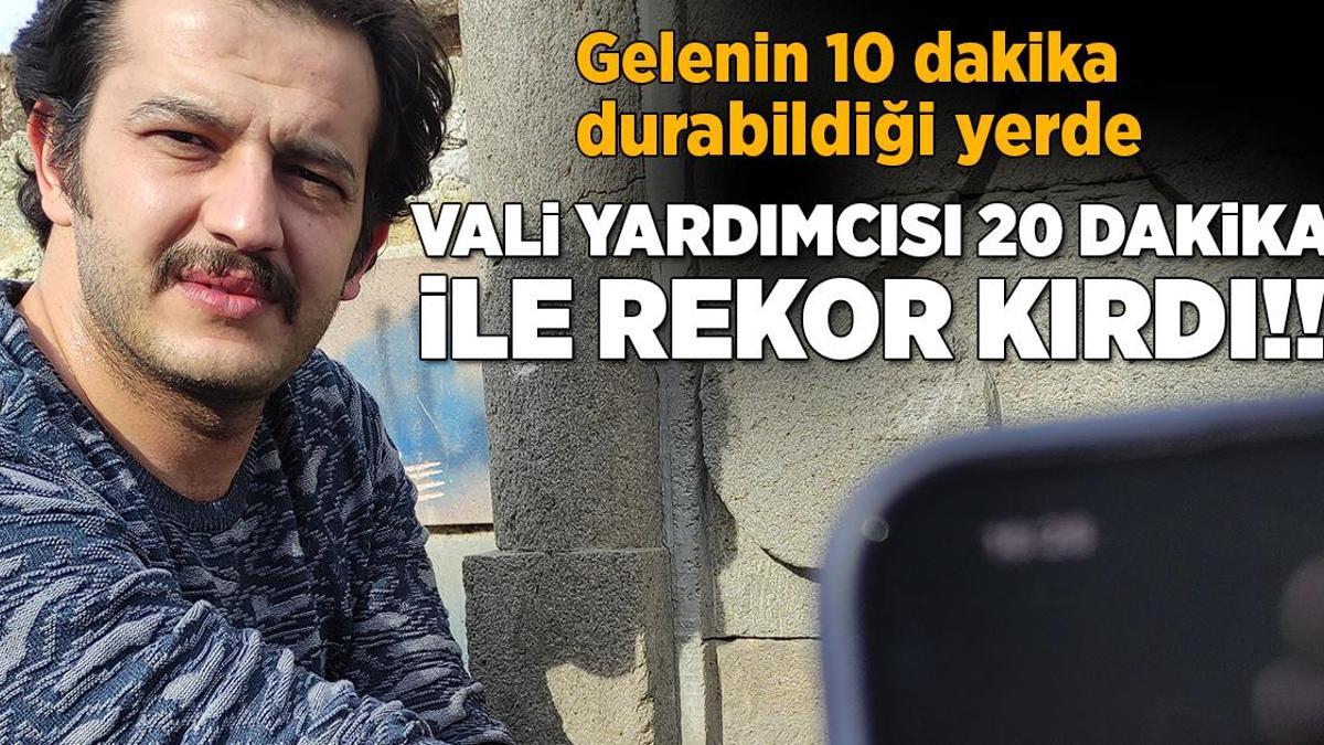 Vali yardımcısı 20 dakikada rekor kırdı!