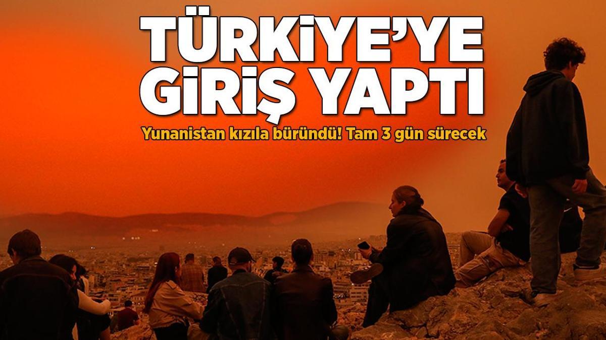 Son dakika… Yunanistan’da gökyüzü kızıla büründü! Tekirdağ’dan giriş yaptı, İstanbul’a geliyor